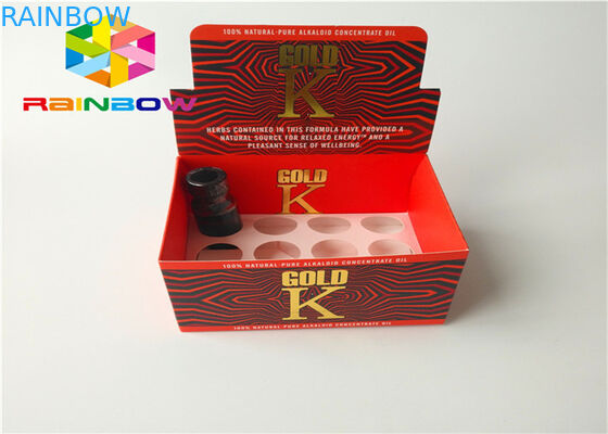 جعبه نمایشگر خرده فروشی راه راه کاغذ بازیافت شده برای بخار Vape E- مایع E- آب