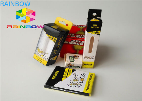 جعبه نمایشگر خرده فروشی راه راه کاغذ بازیافت شده برای بخار Vape E- مایع E- آب
