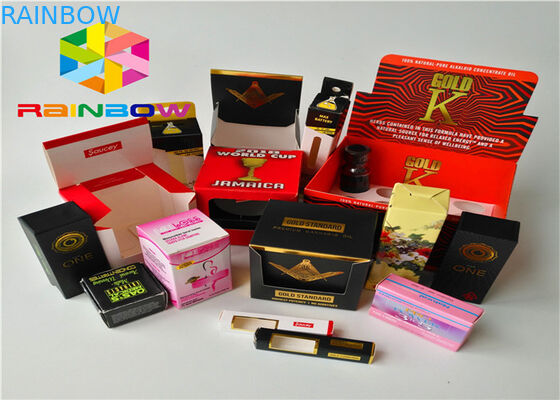 جعبه نمایشگر خرده فروشی راه راه کاغذ بازیافت شده برای بخار Vape E- مایع E- آب