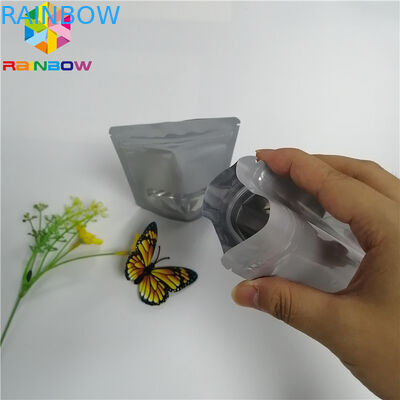 بسته بندی کیسه ای فویل آلومینیومی براق ایستاده تا Mylar بوی اثبات گرما با پنجره