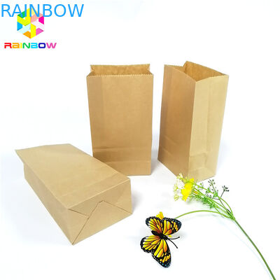 کیف مواد غذایی Kraft Paper Flat Bottom کیسه Bode Biodegradable بسته بندی اسنک اثبات