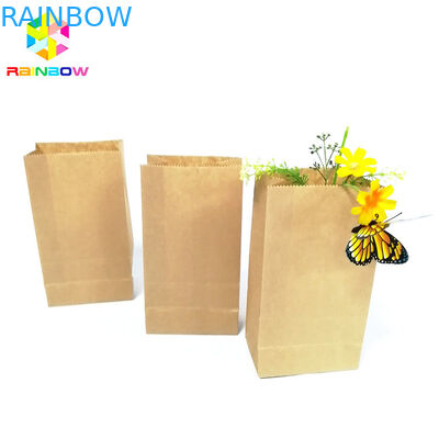 کیف مواد غذایی Kraft Paper Flat Bottom کیسه Bode Biodegradable بسته بندی اسنک اثبات