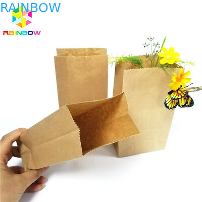 کیف مواد غذایی Kraft Paper Flat Bottom کیسه Bode Biodegradable بسته بندی اسنک اثبات