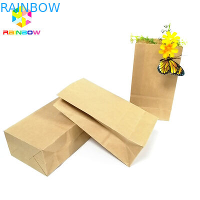 کیف مواد غذایی Kraft Paper Flat Bottom کیسه Bode Biodegradable بسته بندی اسنک اثبات
