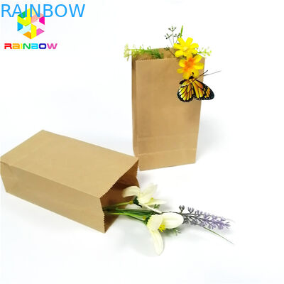 کیف مواد غذایی Kraft Paper Flat Bottom کیسه Bode Biodegradable بسته بندی اسنک اثبات