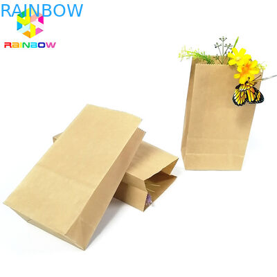کیف مواد غذایی Kraft Paper Flat Bottom کیسه Bode Biodegradable بسته بندی اسنک اثبات