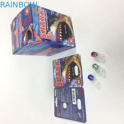 قرص های تقویت کننده نر و بسته بندی کارت تاول در بسته بندی Rhino 69 بطری پلاستیکی کشویی