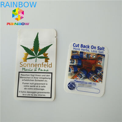 کیسه های علف های هرز کاغذ کرافت بسته بندی فویل آلومینیومی Ziplock ، برای پودر 1/4 گرم