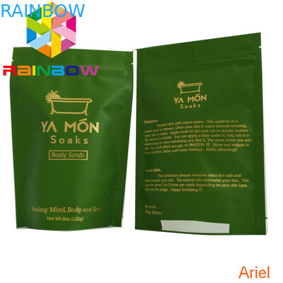 بسته بندی فویل بسته بندی کیسه ای تحمل ایستاده قند تمیز کننده قند بدن نمک دریایی مهر و موم حرارتی