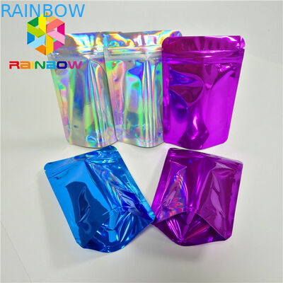 کیسه های پلاستیکی مویی آرایشی بسته بندی کیسه قابل استفاده مجدد Mylar Ziplock