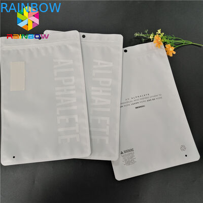 بوی اثبات لمینیت Mylar Ziplock Stand Up Pouches پاک کردن آرم چاپ سفارشی