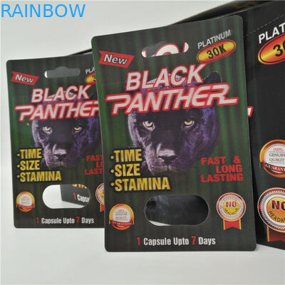 بسته بندی دوام کارت های تاول زده شده Mamba / Magnum 25k / Stiff Rox Rhino 69 جعبه کپسول قرص