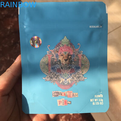 کیسه کوکی های تازه فروش با استیکرهای کلوچه هولوگرافی بوی ضد کیسه Mylar برای بسته بندی علفهای هرز