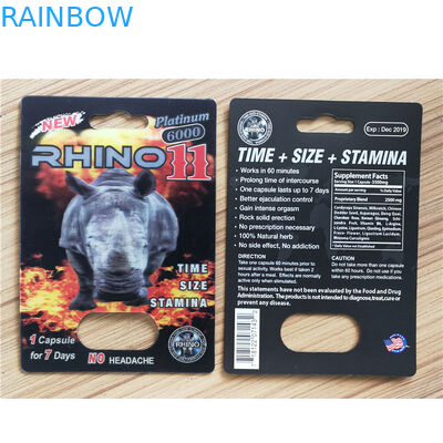 بسته بندی قرص های تقویتی نر و پلاستیک Panther Rhino 25k قابل بازیافت کارت کاغذ قابل بازیافت