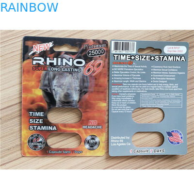 بسته بندی قرص های تقویتی نر و پلاستیک Panther Rhino 25k قابل بازیافت کارت کاغذ قابل بازیافت