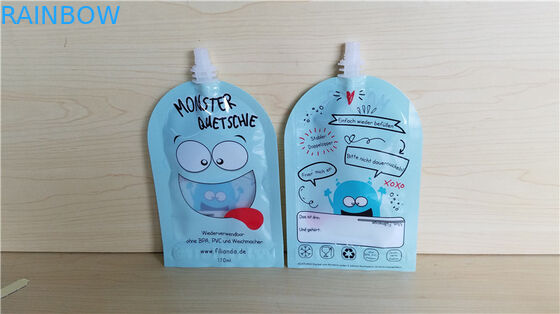 کیسه های قابل استفاده مجدد برای غذاهای کودک قابل استفاده مجدد ، کیسه های قابل حمل شیر آب حاوی آب میوه را می نوشید