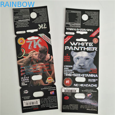 بسته بندی قرص های جنسی 7K Panther بسته بندی کارت های تقویتی زنانه با استفاده از جعبه نمایش