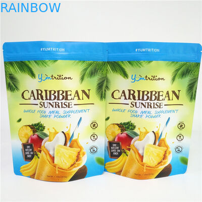 کیسه های فویل آلومینیومی بسته بندی مواد غذایی قابل تحقیق پودر مکمل پلاستیک Doypack با زیپ