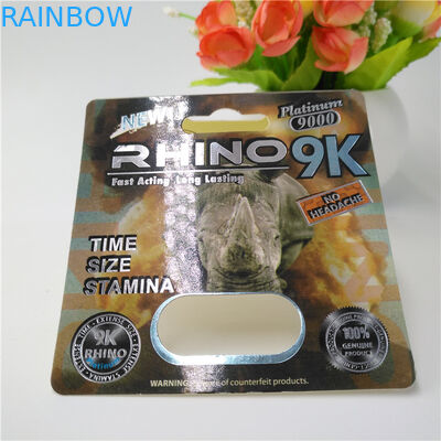 بسته بندی کارتهای تاول زنی 3 بعدی سری Rhino 9K / 7/12 برای کپسول قرص تقویت مردان