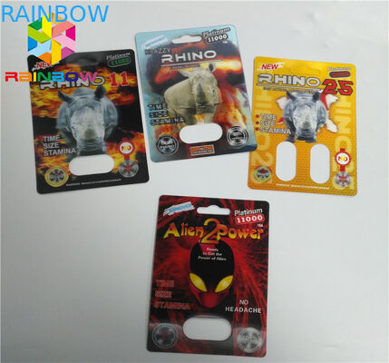 بسته بندی کارت حباب کپسول بسته بندی کارت قرص های جنسی Tiller Power 69 7 3D 6000