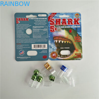 بسته بندی کارت قرص تاول بسته بندی قرص های تقویت کننده نر با گلوله پلاستیکی