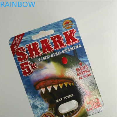 بسته بندی کارت قرص تاول بسته بندی قرص های تقویت کننده نر با گلوله پلاستیکی