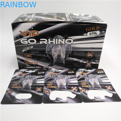 بسته بندی قرص های تقویت کننده نر و کارتهای Rhino 3D برو ، بسته بندی کپسول قرص جنسی بازیافت شود
