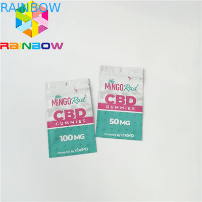 بسته بندی کیسه های پلاستیکی قابل بازیافت بسته بندی Ziplock CBD Gummy Candy Bag چاپ
