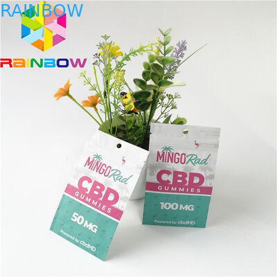 بسته بندی کیسه های پلاستیکی فویل آلومینیومی بوی اثبات زیپ Top CBD بسته بخور گیاهی