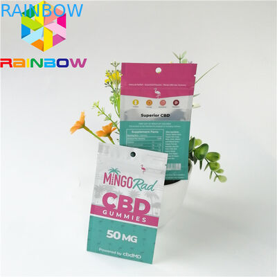 بسته بندی کیسه های پلاستیکی فویل آلومینیومی بوی اثبات زیپ Top CBD بسته بخور گیاهی