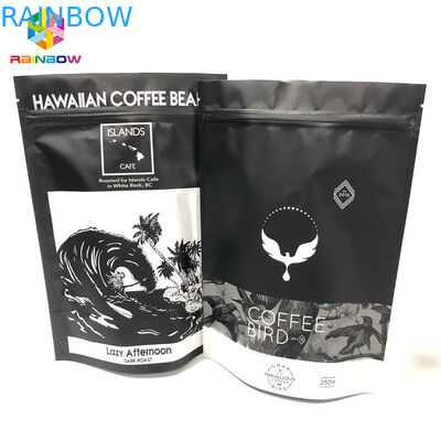 کیسه های فویل آلومینیومی چاپ گراور ، کیسه های قهوه ای ایستاده در بسته های زیپ دار با شیر