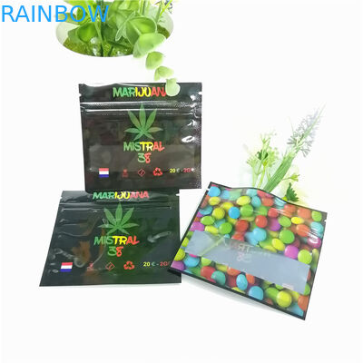 بسته بندی بخور شفاف گیاهی بسته بندی شده کوچک Ziplock یک طرف فویل آلومینیوم پاک