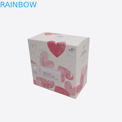 جعبه کاغذ صفحه نمایش تاشو بسته بندی مقوا سفید برای هدیه لوازم آرایشی / صابونی و مواد غذایی