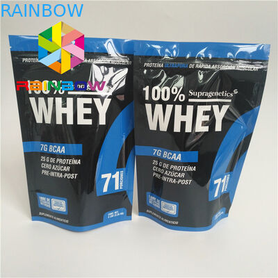 بسته بندی سفارشی بسته بندی شده کیسه های میان وعده ای ایستاده و کیسه تحویل Ziplock با براق پایان