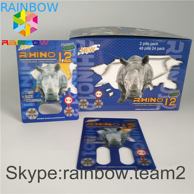 بسته های تاول تقویت کننده جنسی مردانه جعبه های نمایش کاغذ 350 گرم 400 گرم برای کپسول