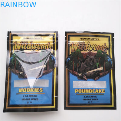 کیسه های بخور دادن گیاهان Edibles بسته بندی ماریجوانا پزشکی 4x6 اینچ با پنجره روشن