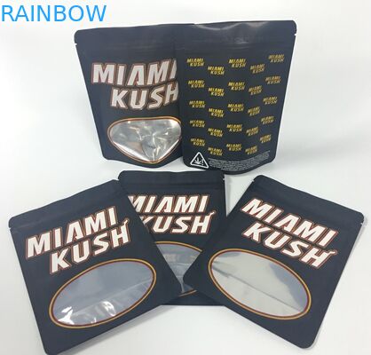 کیسه های بخور دادن گیاهان Edibles بسته بندی ماریجوانا پزشکی 4x6 اینچ با پنجره روشن