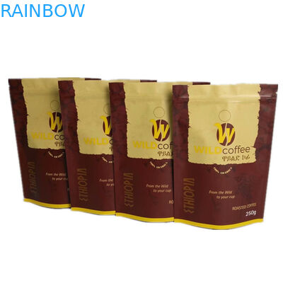 Customized Printing Reusable Stand Up Bag Food Grade Packaging For Coffee