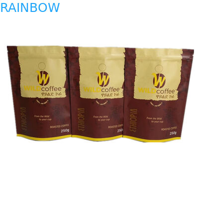 Customized Printing Reusable Stand Up Bag Food Grade Packaging For Coffee