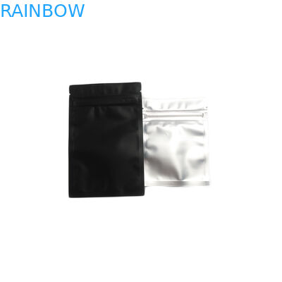 کیسه های پلاستیکی چاپ شده سفارشی مهر و موم شده فویل آلومینیومی فویل بسته شده با مات سیاه Ziplock