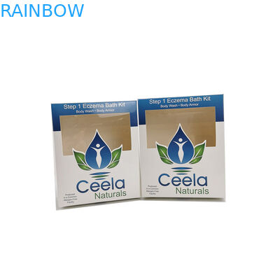 بسته بندی کاغذ کاغذ سفید و براق مقوا بسته بندی خرده فروشی برای مراقبت از پوست برنامه شستشوی بدن