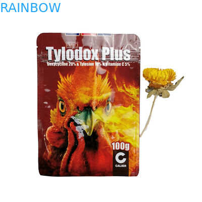 بسته بندی چای فیتیله آلومینیومی سه طرف بسته بندی چای مات 100 گرم / بسته بندی خوراک مرغ