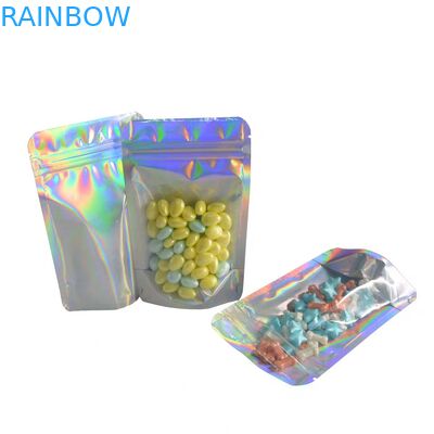 سه طرف مهر و موم کیسه های مواد غذایی اسنک بسته بندی ورقه ورقه پلاستیکی مواد با های Ziplock