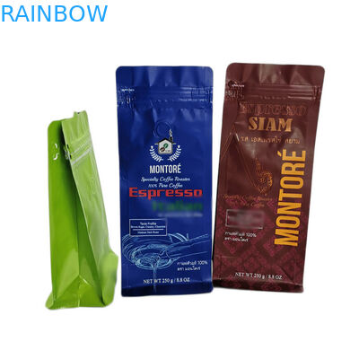 بسته های کیسه ای چای سطحی براق بسته بندی 250 گرم کیسه های قهوه