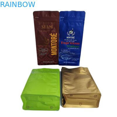 کیسه های چای مهر و موم شده با فویل آلومینیوم ، کیسه های کیسه ای قابل تحویل با قهوه پایین