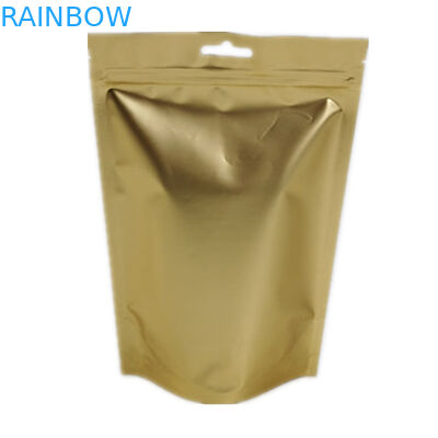 کیسه های بسته بندی قهوه بسته بندی شده پلاستیکی قابل استفاده ، فویل آلومینیوم طلایی