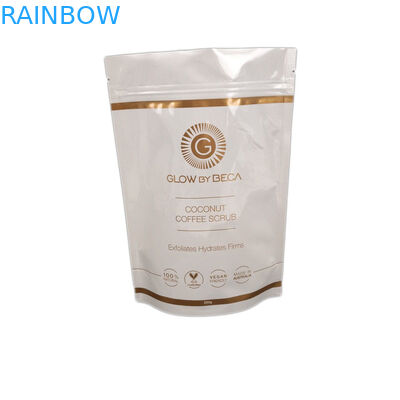 اسکراب بدنه سفید و براق سفید 150 میکرون ایستاده روی زیپ کیسه ای