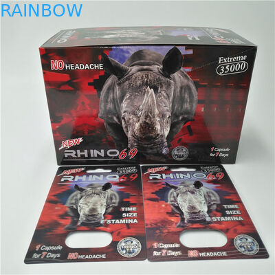 بسته بندی کارتهای تاول زده شده قرص های پلاستیکی کرگدن پلاستیکی سفارشی