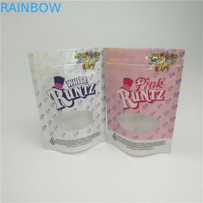 بوی کیسه بسته بندی گیاهی اثبات بوی کیسه Ziplock با پنجره مخصوص بسته بندی چربی گیاهی CBD Chill Gummy