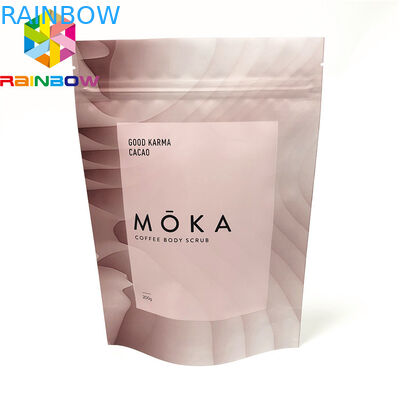 کیسه های ایستاده چاپی سفارشی با کیسه های اسکراب بدنه ziplock با شکاف اشک آور